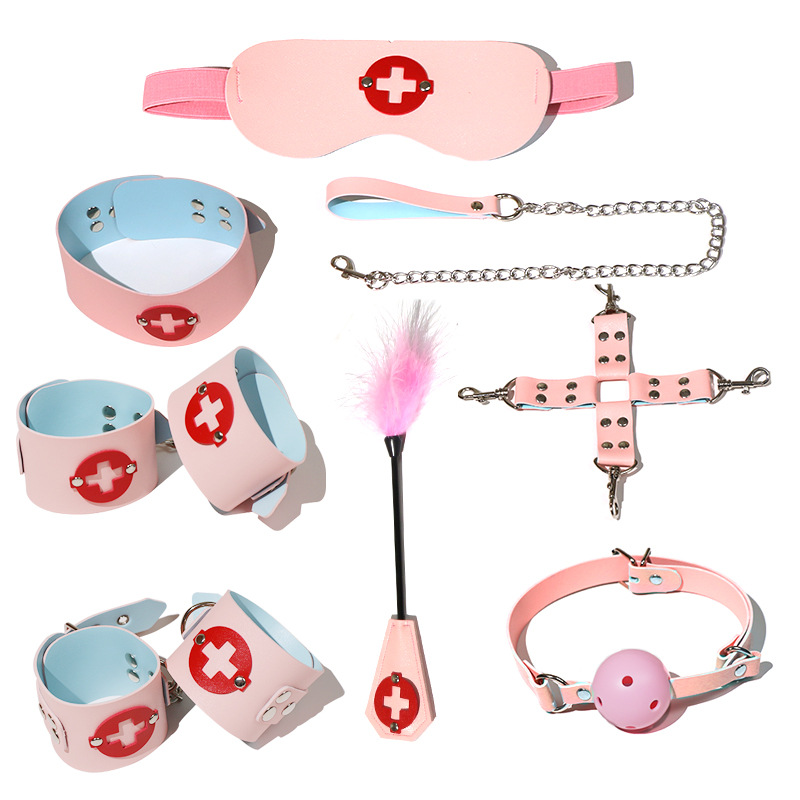 晚趣SM-撞色护士八件套（粉色）彩盒装