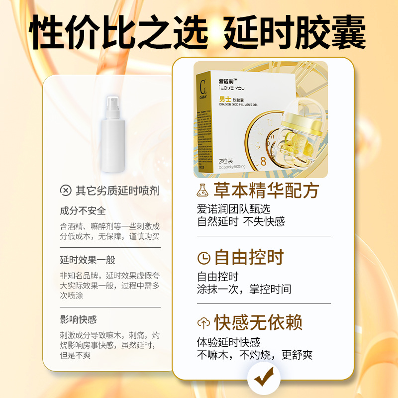 爱诺润男士延时软胶囊（3粒装）