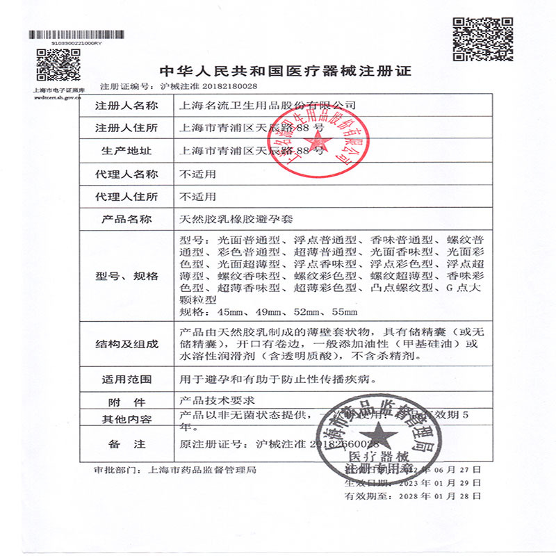 名流MO 003超薄1只装粉色